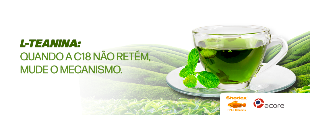 L-teanina: quando a C18 não retém, mude o mecanismo.